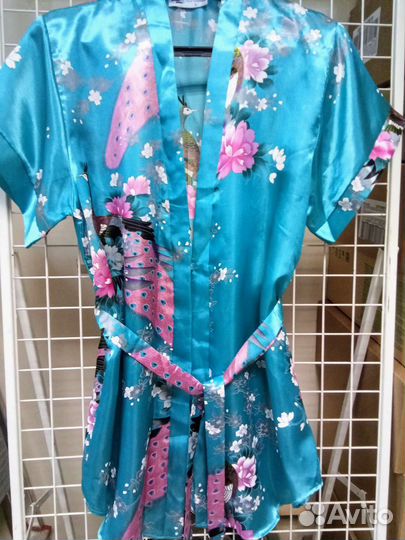 Халат женский шелковый