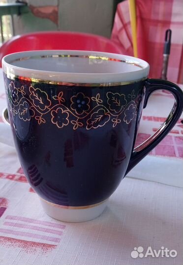 Тарелки кобальт СССР, Набор для чая Добруш