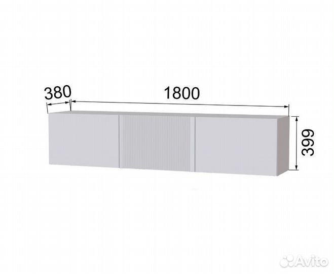 Тумба тв 399х1800х380 мм (вхшхг)мдф