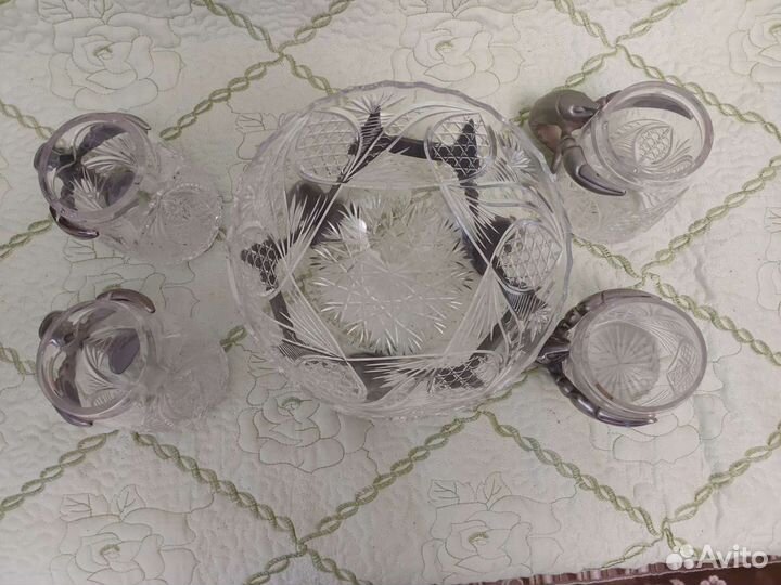 Раковница с 4мя пивными бокалами СССР