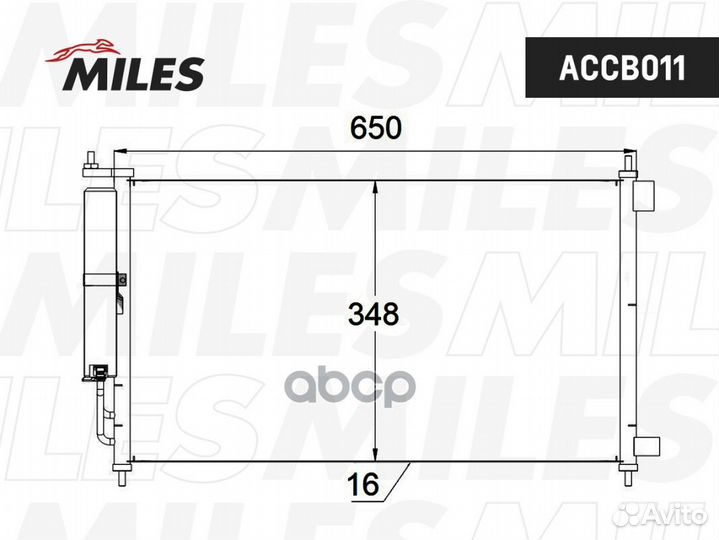 Конденсер nissan note 1.0-1.6 02- / tiida 1.6-1