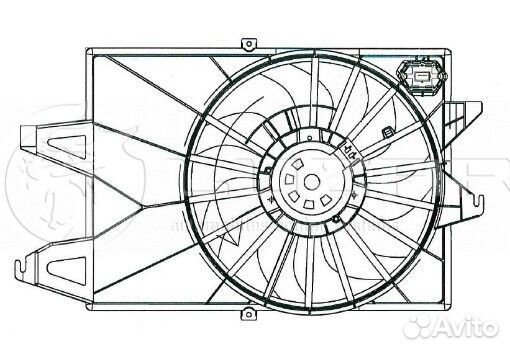 Вентилятор радиатора с кожухом (Ford Mondeo)