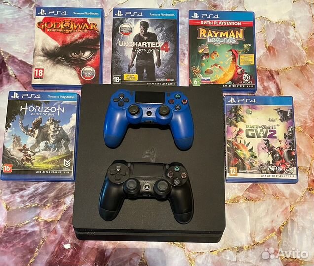 Sony PS4 Slim 500 GB + игры