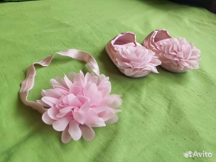 Пинетки и повязка 12мес