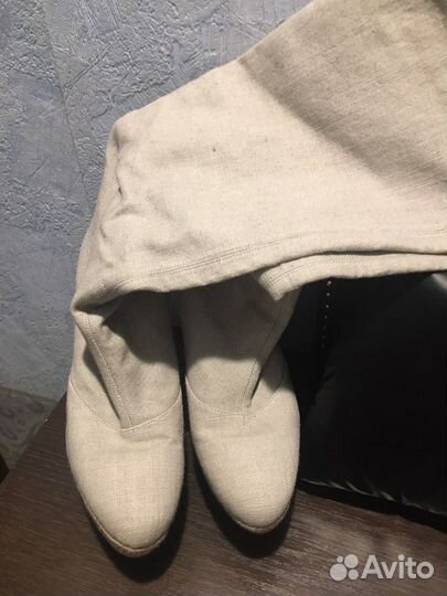 Сапоги льняные,женские лето осень