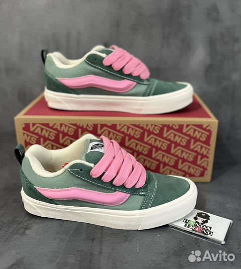 Кеды Vans Knu Skool green pink