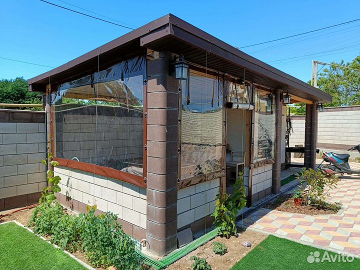 Мягкие окна - шторы пвх на дачи и кафе