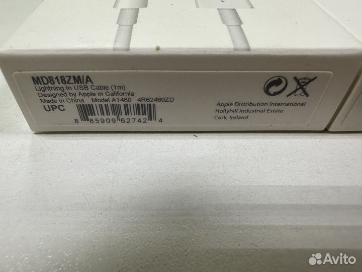 Кабель apple lightning usb 1m оригинал/запечатан