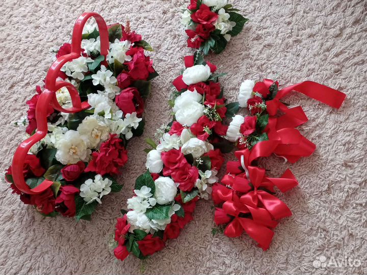 Украшение машины на свадьбу