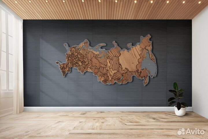 Деревянные карты мира