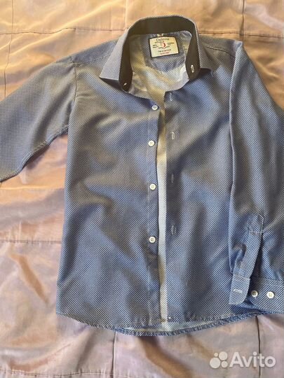 Рубашка на 10 лет, мальчик, рост 140-146см