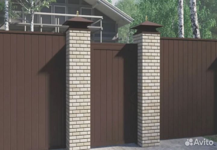 Заборные секции сэндвич панель FS-A гарант