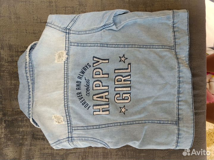 Джинсовая куртка для девочки 110