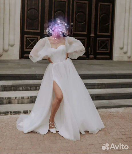 Свадебное платье со шлейфом