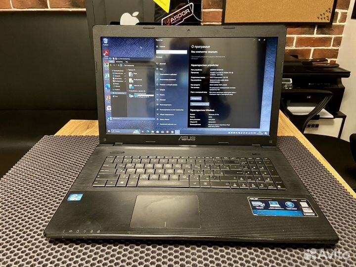 Ноутбук asus X75A на i3 с 8 Гб и ssd на 250 гб