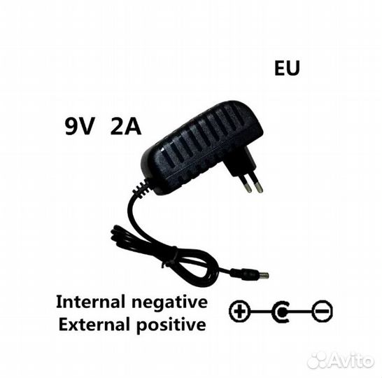 Блок питания 9в 2А (центр - минус)
