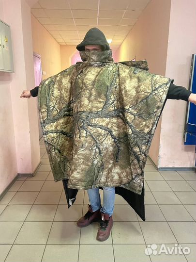 Пончо военный дождевик от тепловизора