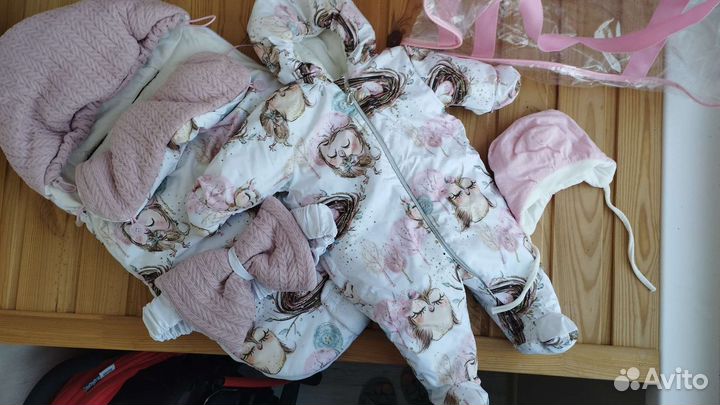 Конверт на выписку и в коляску комбинезон