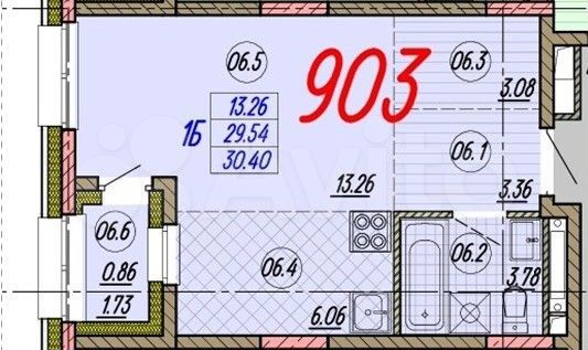 Квартира-студия, 30,4 м², 9/24 эт.