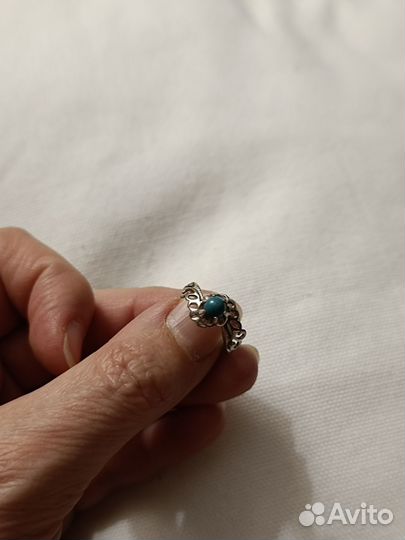 Серьги, кольцо бирюза СССР