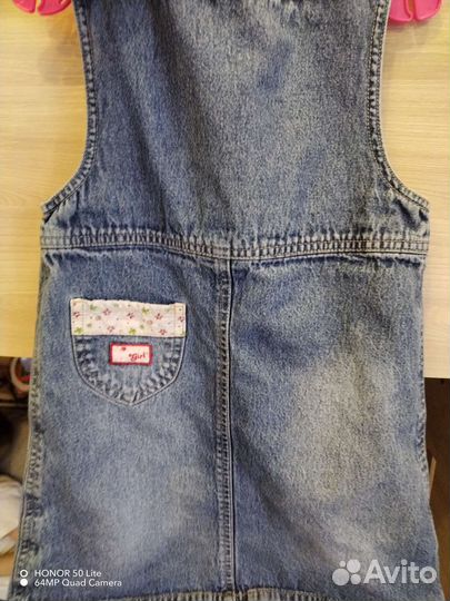Джинсовые сарафаны 98-110