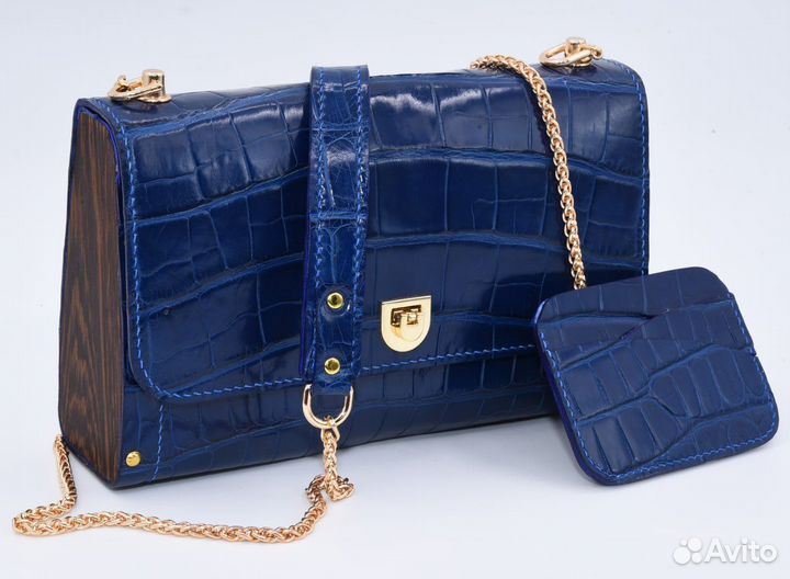 Сумка из натуральной кожи крокодила