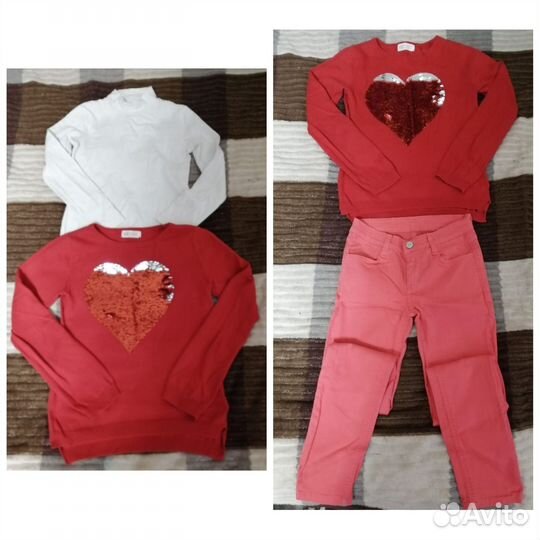 Большой пакет одежды,р 146/152+джинсовка на меху)