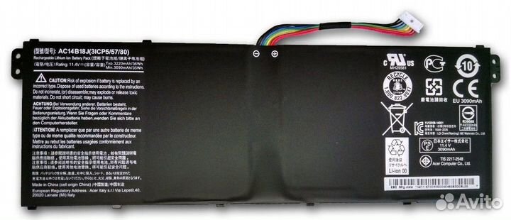 Аккумулятор для ноутбука Acer AC14B18J