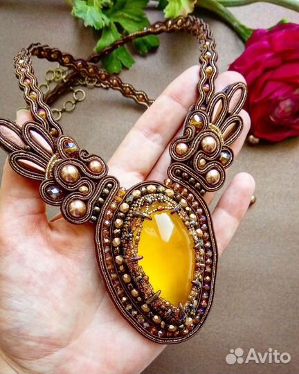 Сутажное колье 