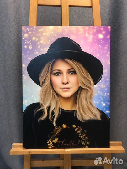 Портрет по фото. Печать на холсте
