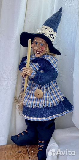 Кукла баба яга46см, веселая яга Оберег в коллекцию