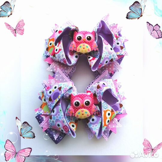 Яркие американские бантики ручной работы