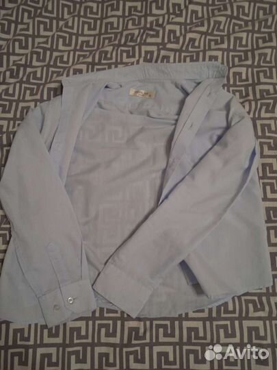 Рубашка голубая Popular classic 140 см