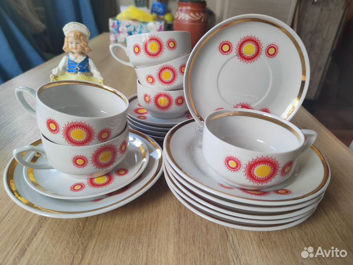 Кофейные (чайные) трио Рижский фарфор, СССР