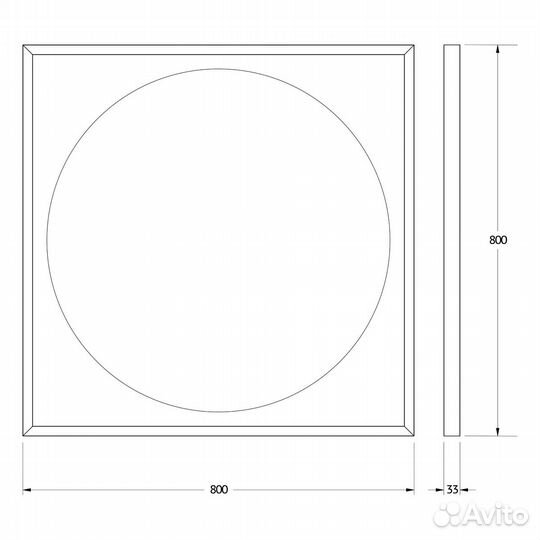 Зеркало с LED-подсветкой настенное eclipse defest