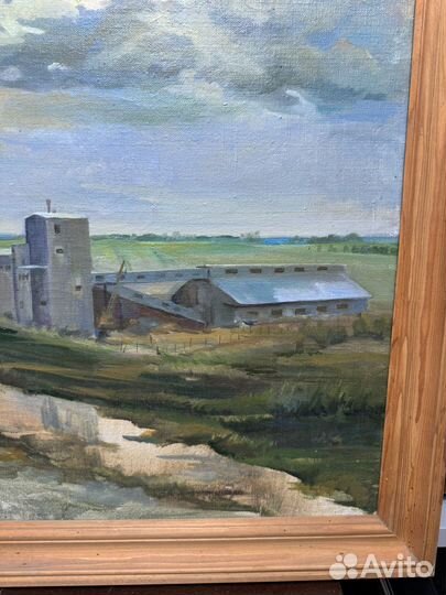 Картина живопись пейзаж масло Будущее в с Порецкое