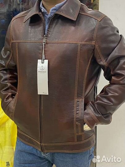 Мужская кожаная куртка турецкая