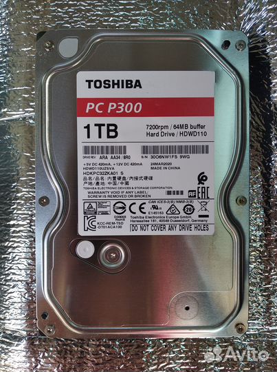 Жесткий диск toshiba PC P300 1 TB