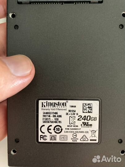 Ssd диск 240Gb Kingston SA400