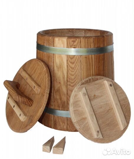 Кадка дубовая с гнетом 15 литров