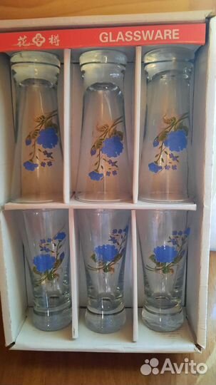 Стеклянные стаканы новые