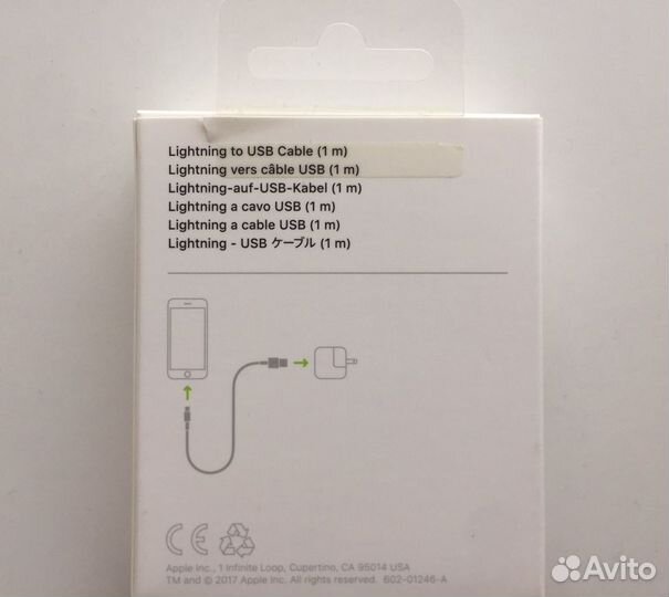 Коробка от USB кабеля Apple