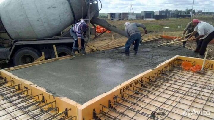 Доставка бетона миксером