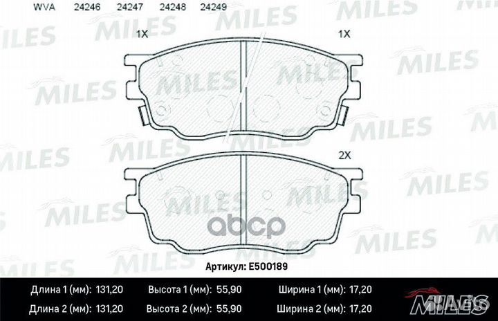 Колодки тормозные mazda 6 1.8 02- передние Cera