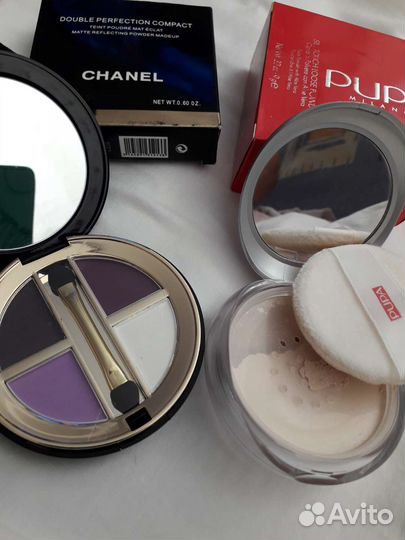 Пудра pupa и тени шанель коллекционные