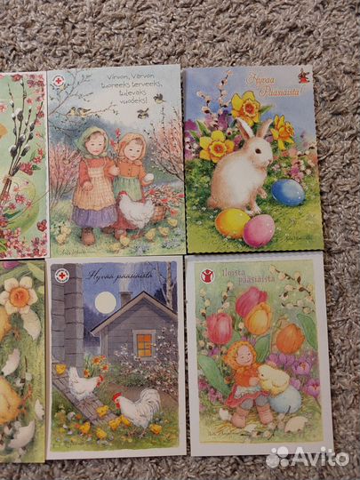 Пасхальные открытки винтажные финские