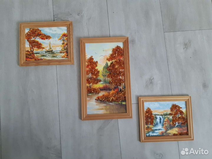 Картины с янтарем