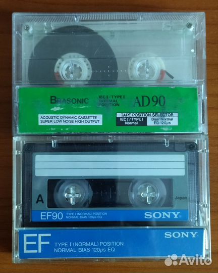 Аудиокассеты Sony EF90, Brasonic AD90