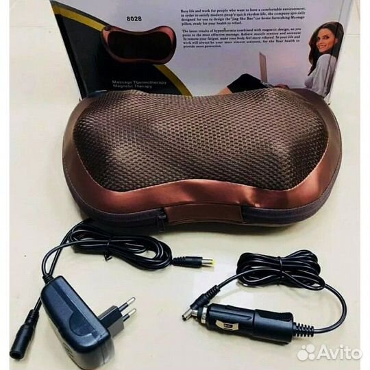 Массажная роликовая подушка 12/220v Новая