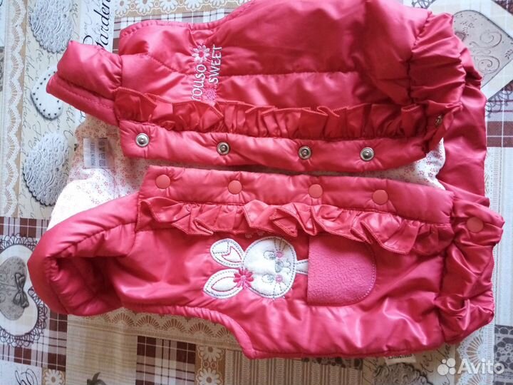 Безрукавка для девочки до года